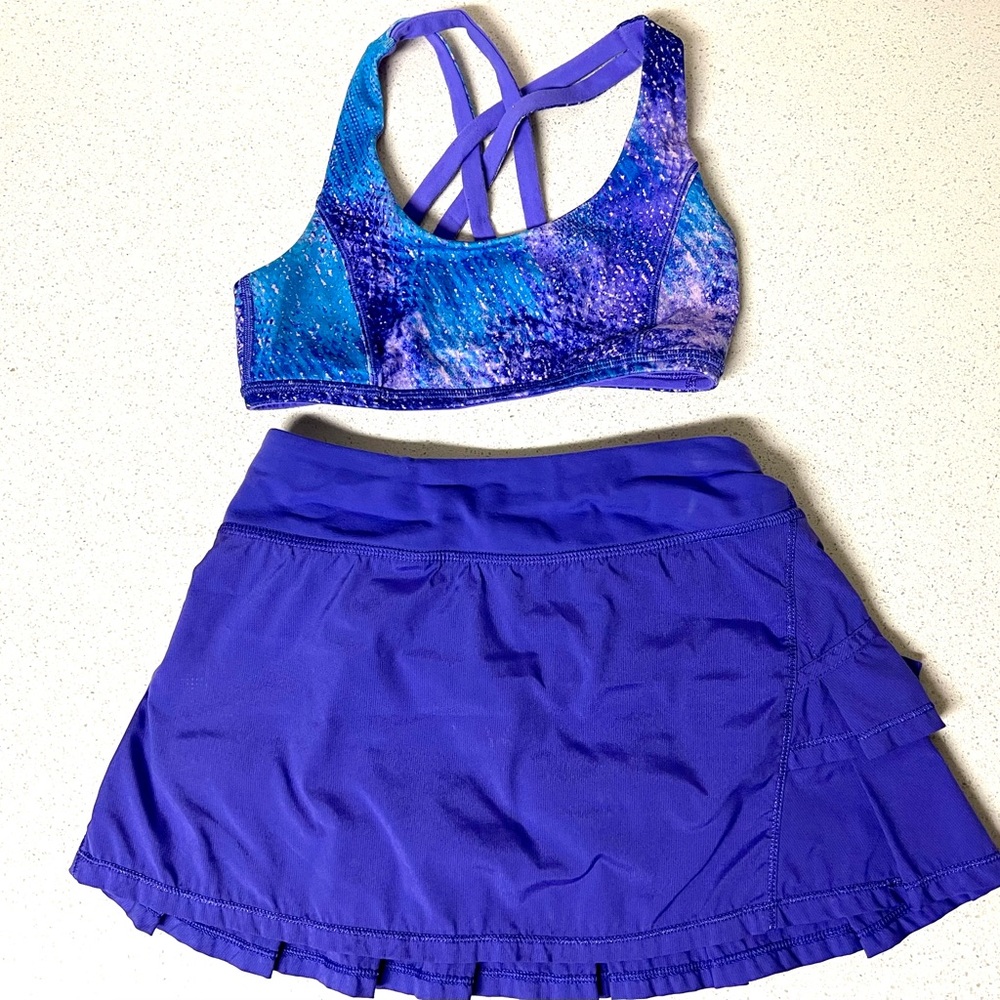 Girls Ivivva Skirt and Reversible Bra